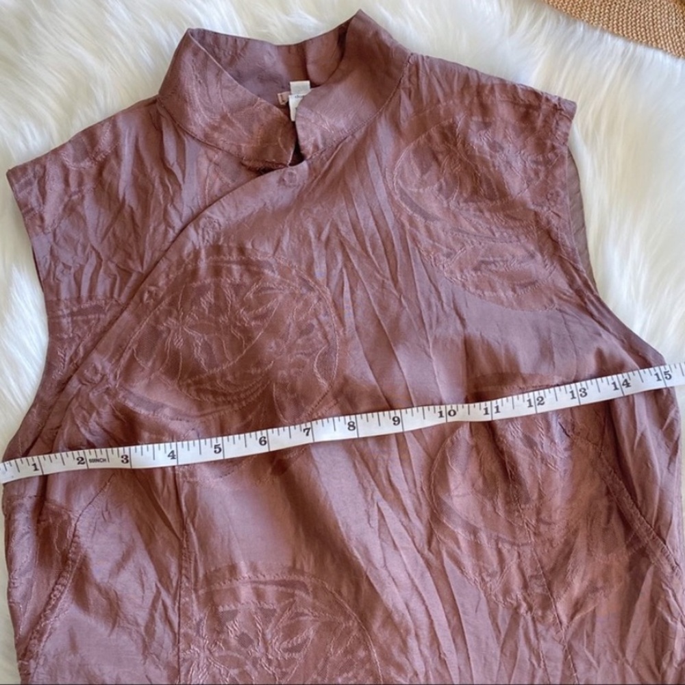DOSA Silk Cheongsam Sleeveless Tunic Blouse. - Picture 5 of 12